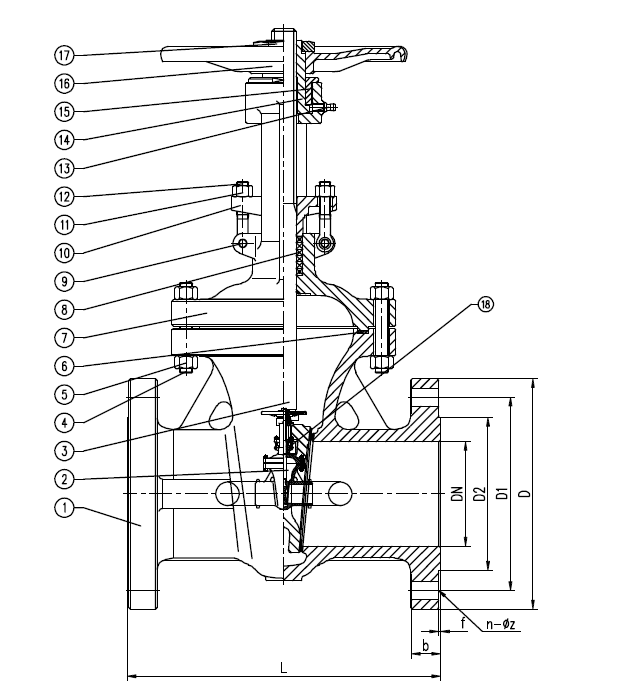 gate valve with bypass drawing